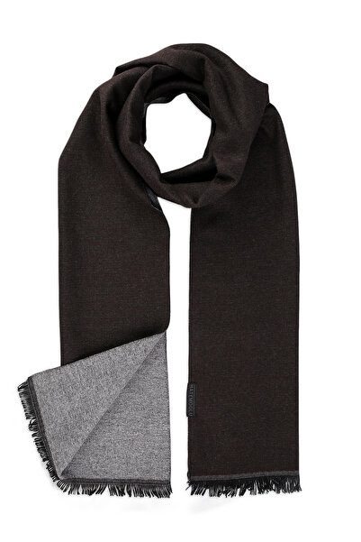 Hatemoğlu Brown Double Sided Scarf