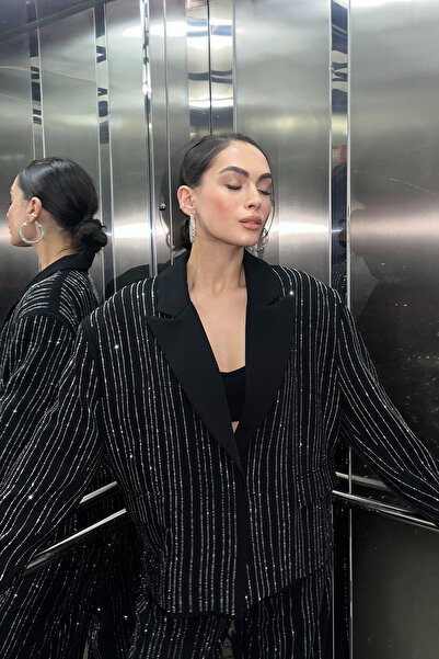 Seda Yalçın Atelier Black Snap Stones Premium Jacket