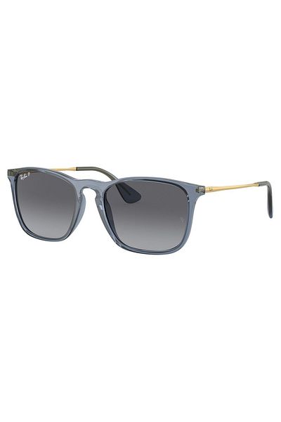 Ray-Ban نظارة شمسية راي بان مان مربعة كريس - Rb 4187 - مقاس العدسة: 54 مم - أزرق شفاف