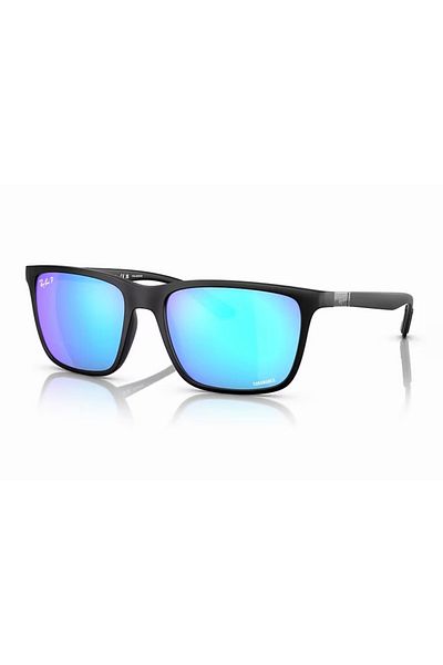 Ray-Ban Ray Ban Man Rectangle Sunglasses- Rb 4385 - Lense Size:58mm - Matte Black
