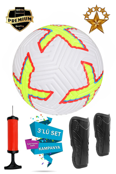 summitsport Orijinal Futbol Topu 3'Lü Set Dikişli Futbol Topu Sert Zemin Halı Saha Çim Saha Futbol Topu