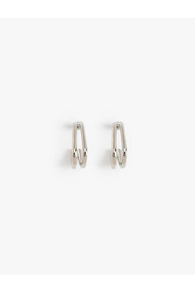 Koton Two Rows Oval Hoop Earrings
