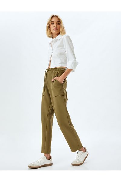 Koton Pocketed Sweatpants - Tie Waist