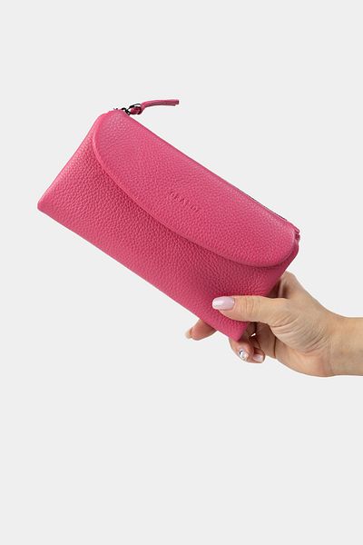 Grande 2602 Model Pink Genuine Leather Women's Wallet - Large Flother