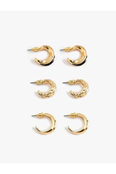 Koton 3-Piece Hoop Earring Set