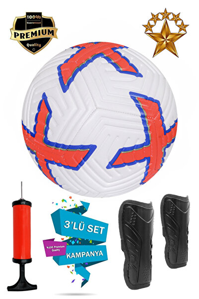 summitsport Orijinal Futbol Topu 3'Lü Set Dikişli Futbol Topu Sert Zemin Halı Saha Çim Saha Futbol Topu