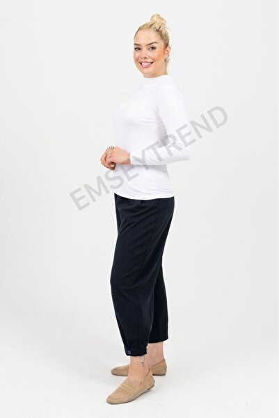 emseytrend Half Fisherman Μακρυμάνικο Hijab Viscose Lycra Body Badi σε ασπρόμαυρο με άλλες επιλογές χρώματος