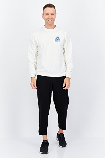 adidas Men Sportswear Fit Long Sleeves Training Sweatshirt, Off White