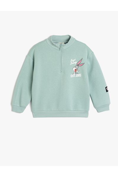 Koton Bugs Bunny Sweat cu mânecă lungă cu licență, cu guler ridicat
