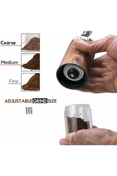 MIBRU Coffee manual grinder wooden ss304 glass