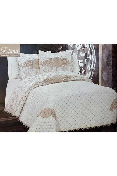 HUZUR ÇEYİZ Larme Diana 3-Piece Bedspread Set