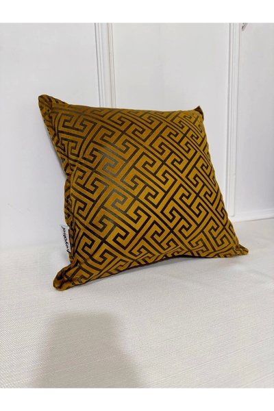 NİVEMESHOME Husa de perna Nivemeshome Monet Zigzag - Mustar-Antracit 45x45
