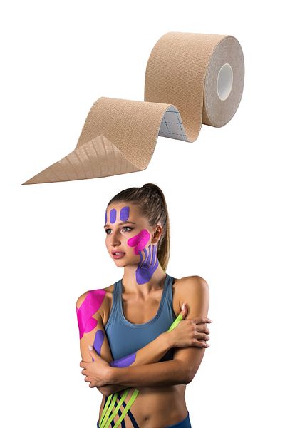 BLACK DEER Kinezyo Pain Tape Πόνος στις αρθρώσεις λαιμού Αθλητικές ταινίες πόνου 5cm X 5m
