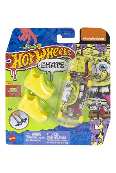 HOT WHEELS Skate Temalı Parmak Kaykay Ve Ayakkabı Paketleri Sponge Bob