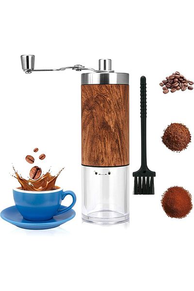 MIBRU Coffee manual grinder wooden ss304 glass