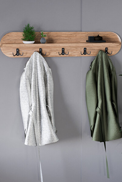 HMC DECOR Duvar Elbise Askılığı 90 Cm Atlantik Çam