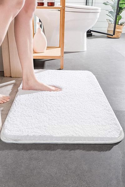 BrillaHome Non-Slip Base, Single Post Plush Bath Mat, Non-Slip Base 40X60 cm