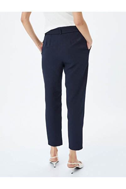 Koton Cepli Kemerli Yüksek Bel Cigarette Kumaş Pantolon