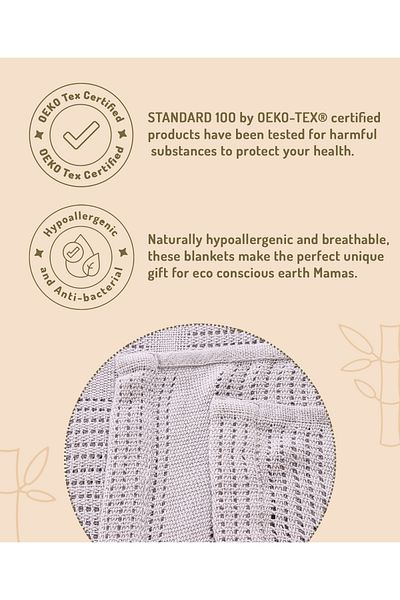 Bonfino Bonfino Premium Bamboo Knitted Baby Blanket - Soft, Breathable, Eco-Friendly, 0-12 Months, Grey