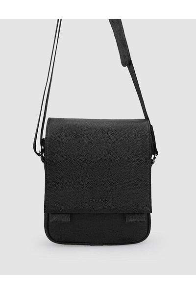 Cabani 100% Genuine Leather Black Messenger Bag