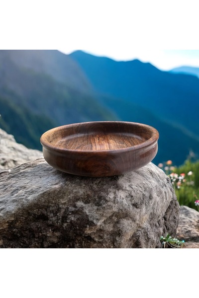 zagorwood Dev ceviz kase, Büyük boy kase, Ahşap kase, Tek parça kase