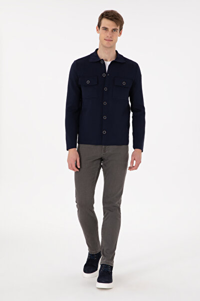 U.S. Polo Assn. Erkek Lacivert Triko Hırka 50294169-VR033