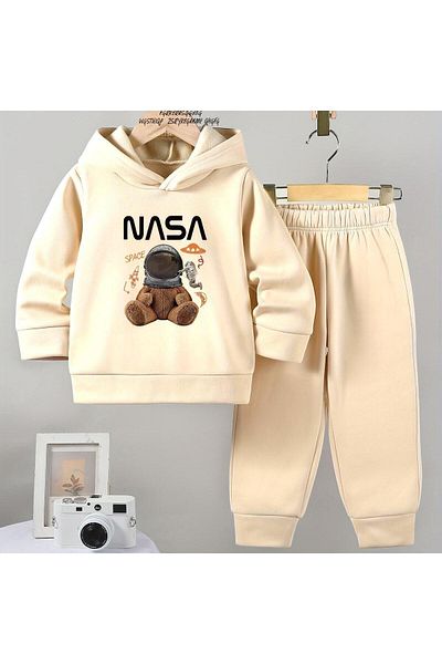 BENROMA Nasa Printed Teddy Bear Kids Tracksuit Set - Oversize Unisex Product