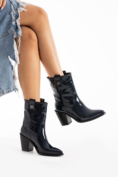 FOLLİNİ Kadın Hakiki Deri Bot Lacivert