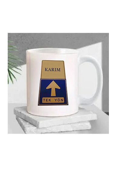 Seramikkup One Way Wife Printed Mug
