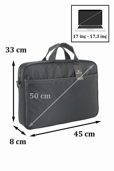 TB Terzi Bey Unisex 17.3 Inch Standard Black Laptop Hand / Shoulder Briefcase Case Club