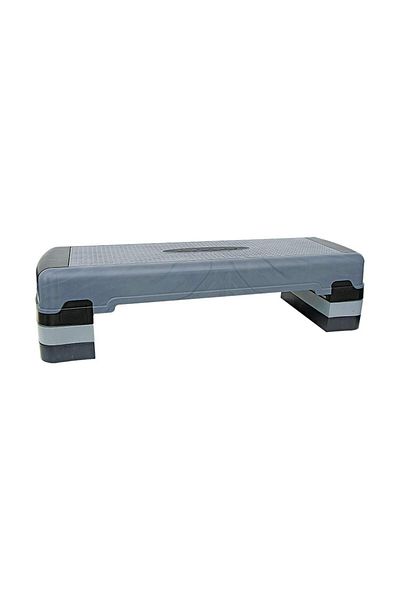 Nivia Aerobic Steps | Grey & Black, Height Adjustable | Plastic | Exercise Stepper For Home