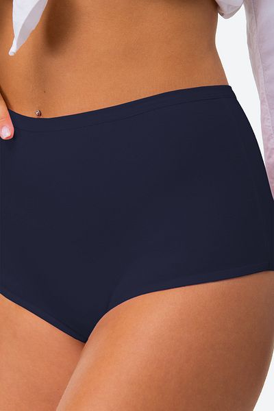 Happy Fox Chiloți din bumbac pentru femei, pachet de 5 - Lycra, talie înaltă, mărime mare, negru