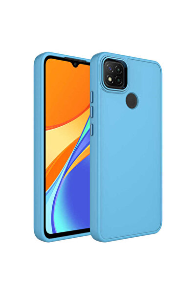 TechTrove حافظة من السيليكون مع إطار معدني وتصميم أزرار متوافق مع هاتف Redmi 9C
