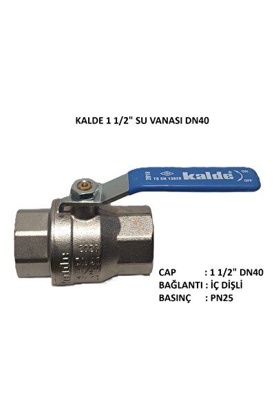 KALDE 1 1/2" Küresel Su Vanası DN40 - Water Valve PN25