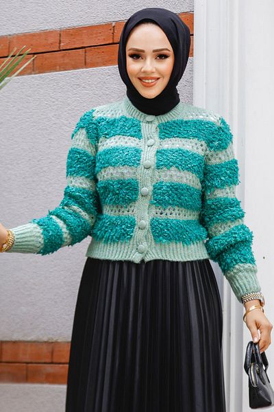 Neva Style سترة الحجاب التريكو - كتلة تمرير، 511501 نعناع