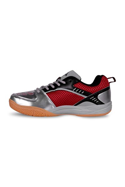 Nivia Appeal Badminton Shoes | Red/silver | 6 Uk/7 Us/40 Eu | Non-marking Round Sole
