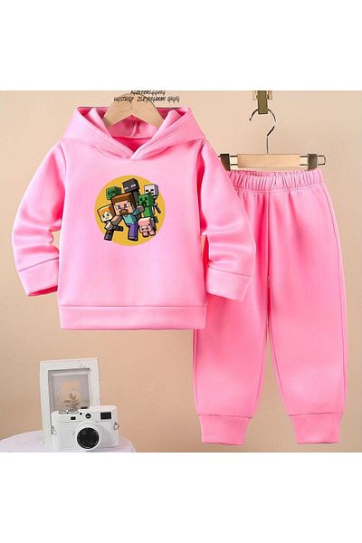 BENROMA Set de trening pentru copii unisex - mucegai supradimensionat, imprimat cu caractere