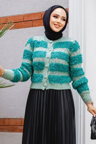 Neva Style سترة الحجاب التريكو - كتلة تمرير، 511501 نعناع