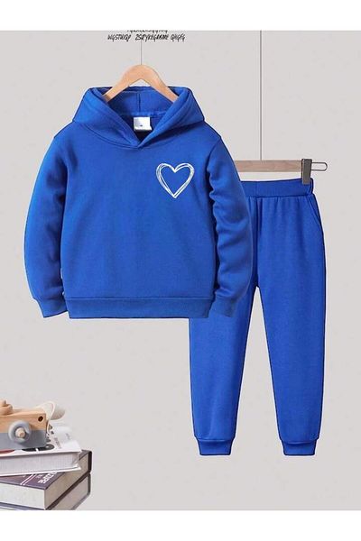 BENROMA Set de trening pentru copii cu imprimeu inimă - Produs unisex supradimensionat