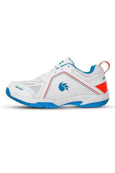 DSC Men's Bolstr Badminton Shoes | Orange/turquoise | Lightweight Sports Shoes | Size Uk 4