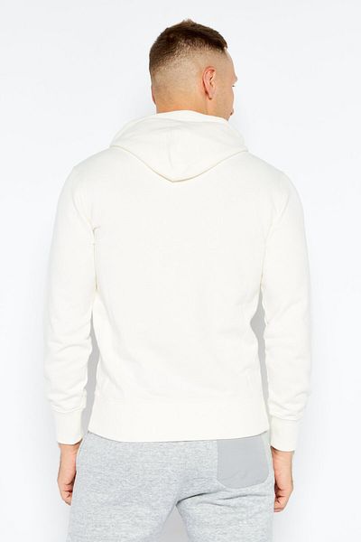 Champion Men Sportswear Fit Long Sleeve Hooded Sweatshirt, Ivory