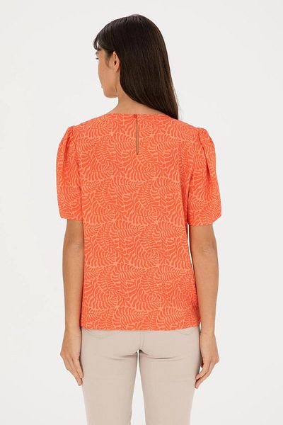 U.S. Polo Assn. U.S. Polo Assn. Cămașă de damă cu model de flori de rodie - mânecă scurtă