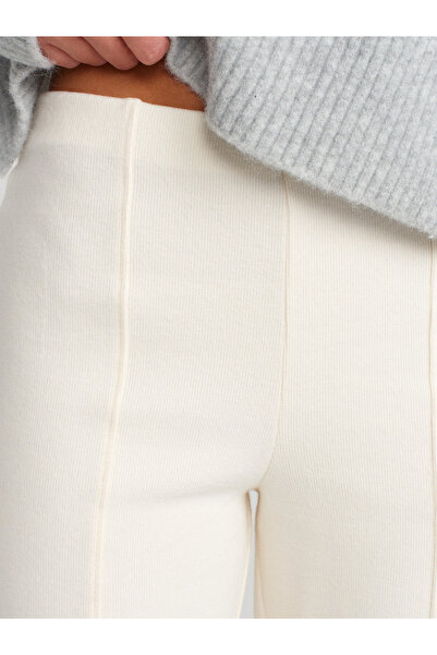 Dilvin 71819 Yüksek Bel Pantolon-Ekru