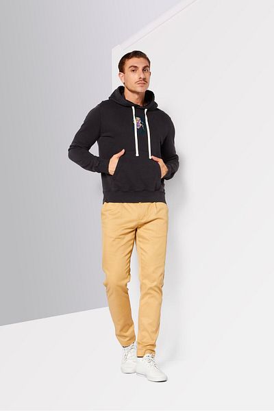 Diesel Men Hooded Long Sleeve Graphics Print Sweatshirt, Black