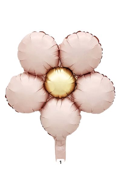 Öz Ambalaj Retro Daisy Foil Balloon - Light Powder Color Birthday Party