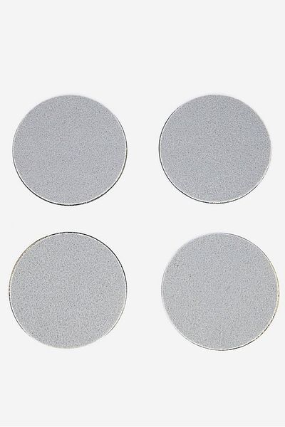 Tchibo 4 Pc Glass Coaster 10 D Cm, Black And Gold