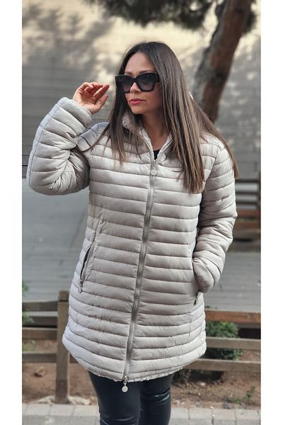 Park Moda Двустранно ватирано палто с цип и качулка