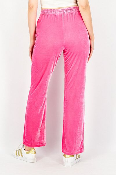 Steve Madden Women Regular Fit High Rise Textured Pull-on Palazzo Pant, Pink