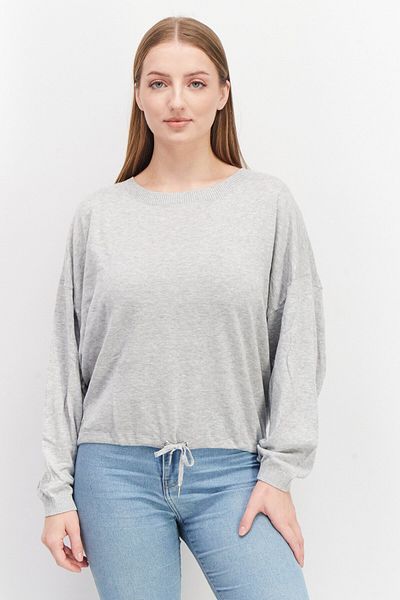 Esprit Women Round Neck Knitted Sweaters, Grey