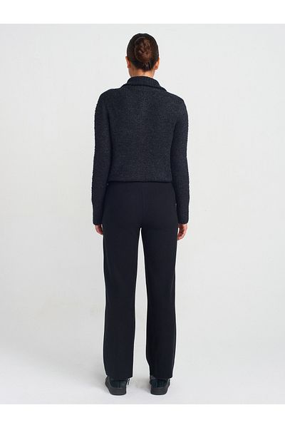 Dilvin 71819 High Waist Pants-Black